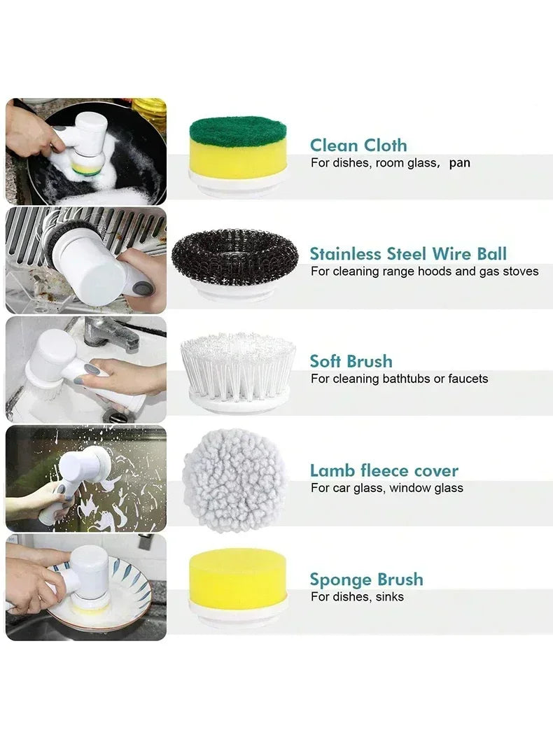 Purixo PowerSpin Scrubber - Multipurpose Electric Cleaning Brush